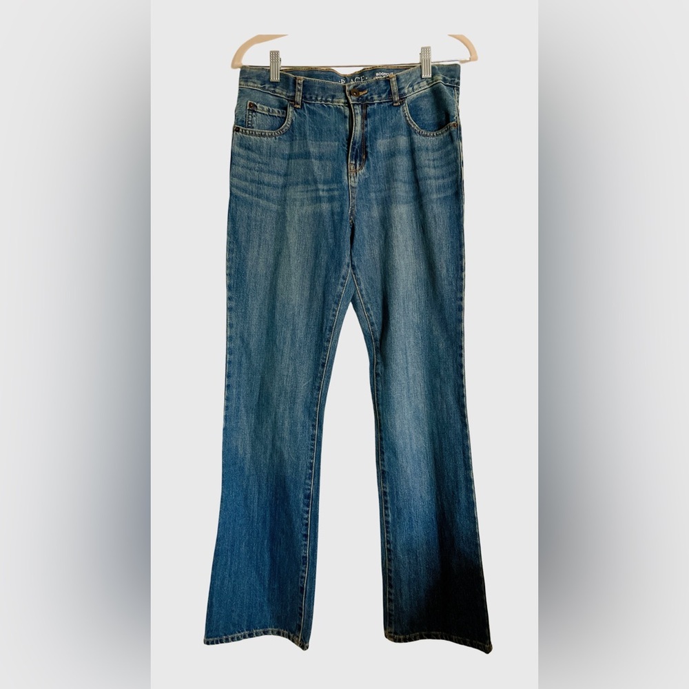 Place jeans Girls 16 Bootcut semi-evasee NWT mid rise blue denim 30” inseam